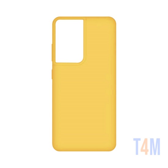 Capa de Silicone para Samsung Galaxy S21 Ultra Amarelo